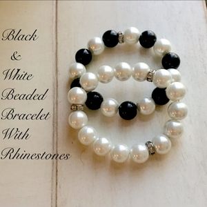 Black & White Beaded Bracelets